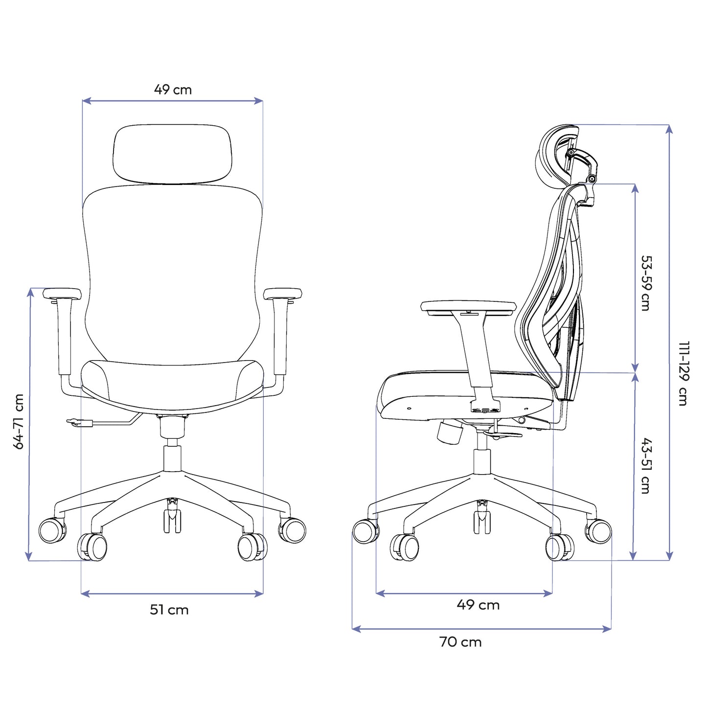 Cadeira Ergonômica Elements Rasala NR-17
