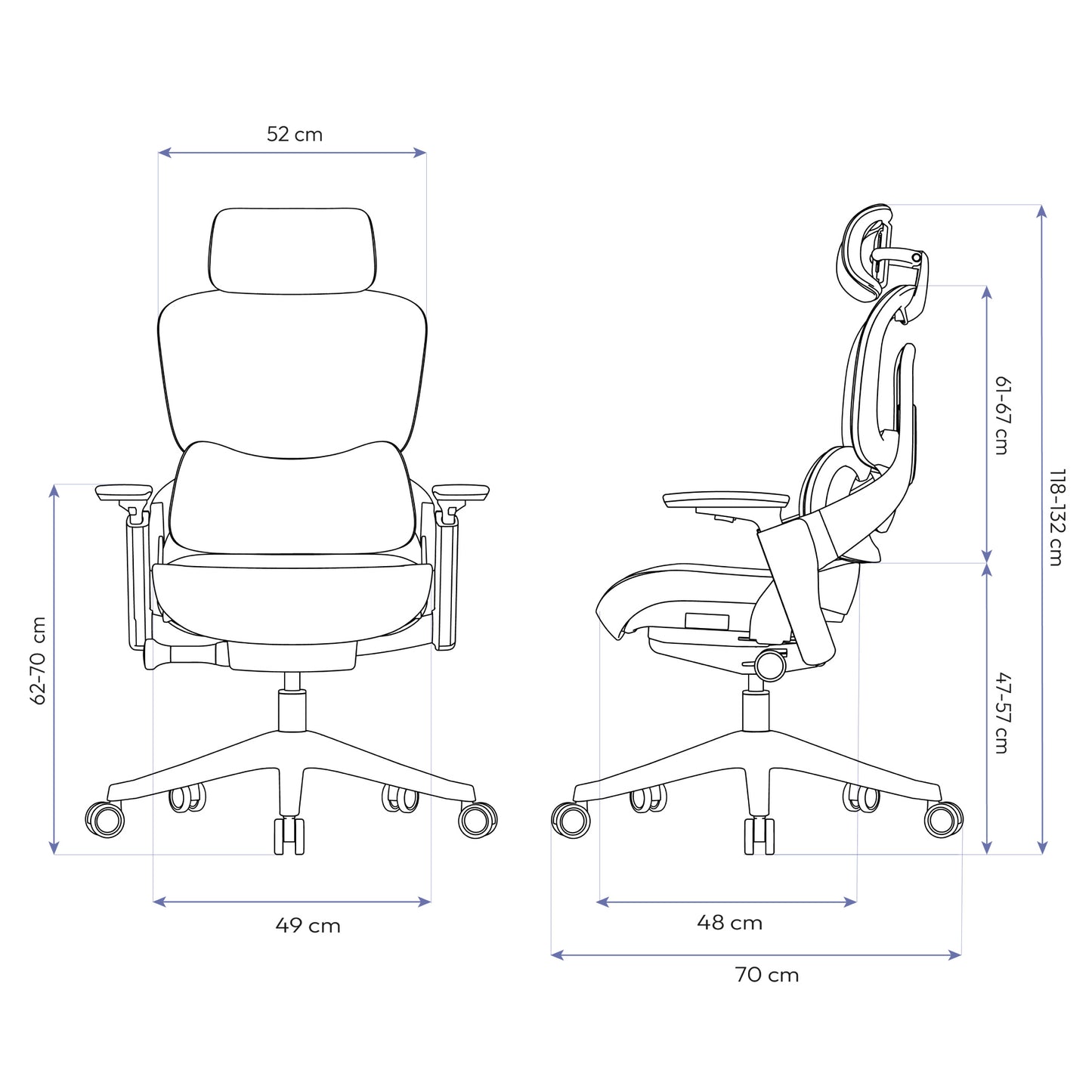 Cadeira Ergonômica Elements Calira NR-17