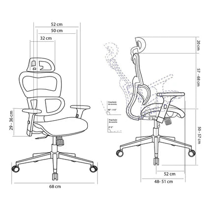 Combo 10 Cadeiras Ergonômicas Sophy NR-17