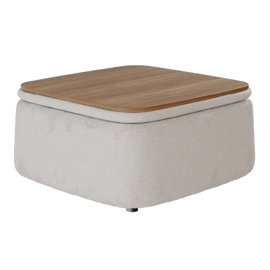 Mesa de Centro Elements Berti 3 em 1 (Mesa + Puff + Baú)
