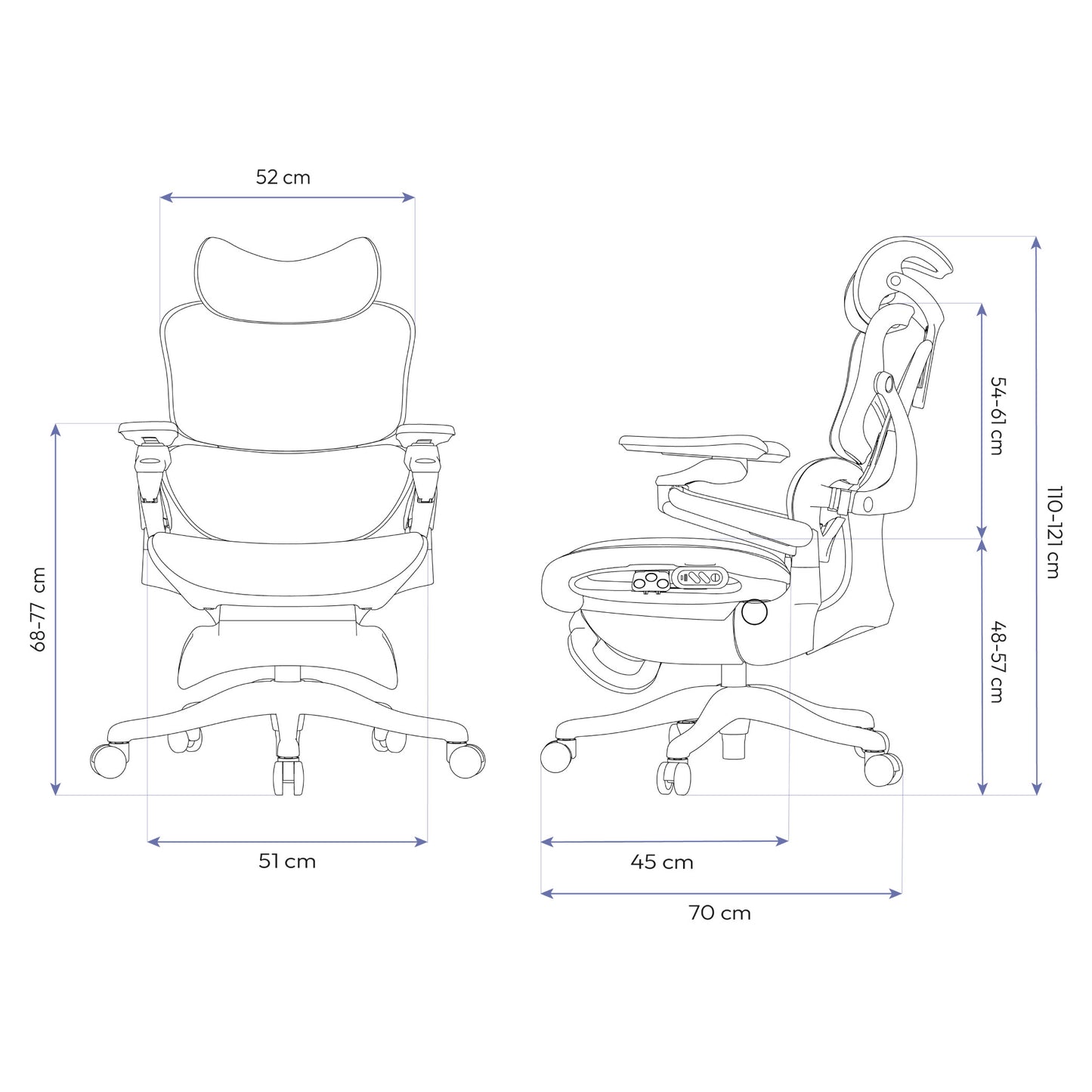 Cadeira Ergonômica de Ajuste Elétrico Elements EOS NR-17